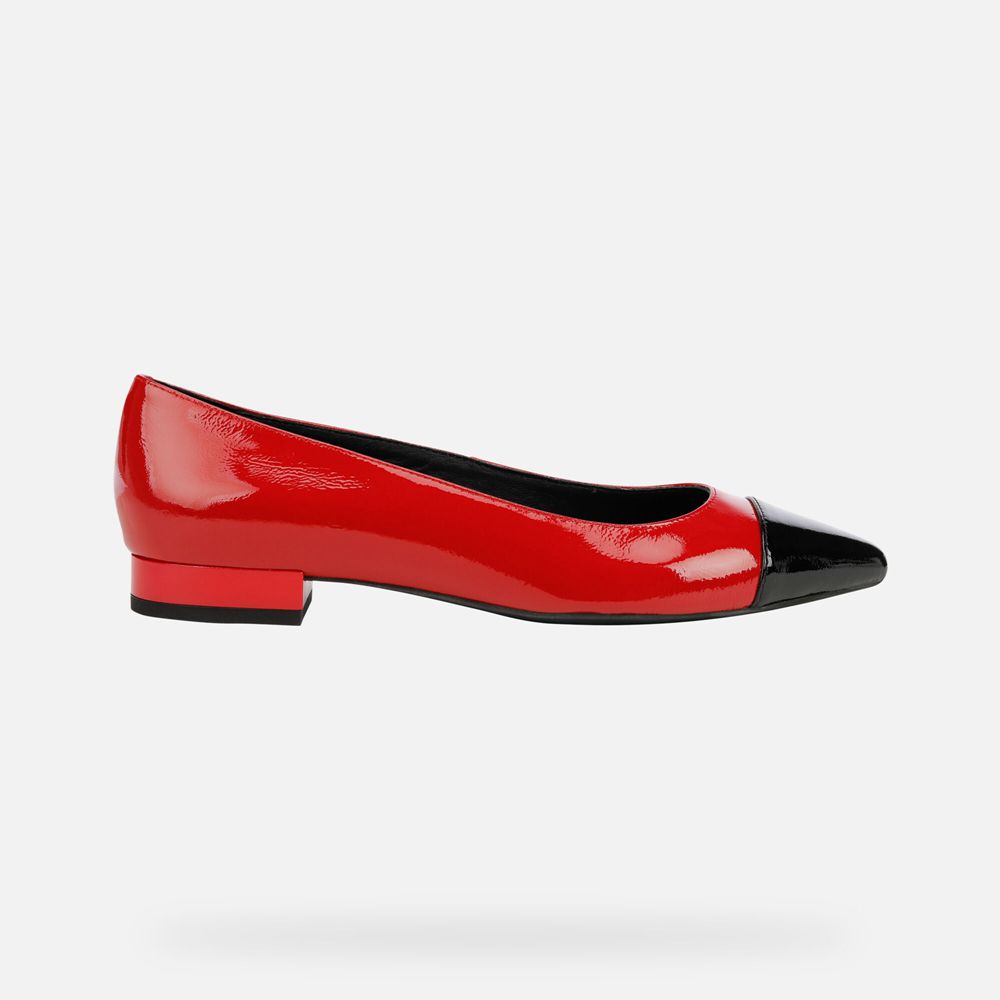 Ballerines Geox Charyssa - Rouge/Noir - Femme 015469-HCA